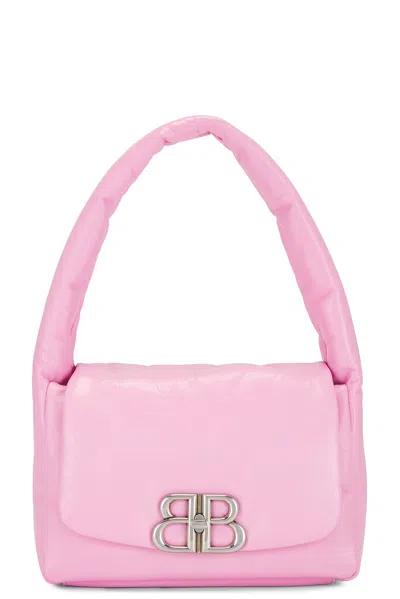 Balenciaga Small Mocano Padded Leather Shoulder Bag In Pink