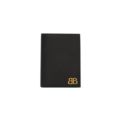 Pre-owned Balenciaga Monaco Vertical Bifold Wallet 'black' | Men's Size Onesize