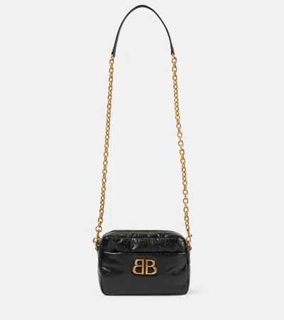 Balenciaga Small Monaco Camera Crossbody Bag In 1000 Black