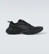 Balenciaga Monday 3b Sports Icon Leather Sneakers In Black