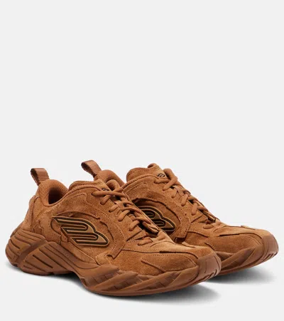 Balenciaga Monday 3b Sports Icon Sneakers In Brown