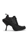 Balenciaga Women Monday Heel Sneakers In Black
