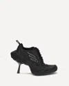 Balenciaga Monday Heels In Cowskin And Polyester Shoes In Black