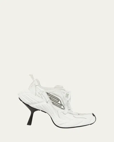 Balenciaga Monday Heeled Leather Sneakers