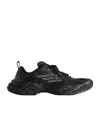 Balenciaga Monday 3b Sports Icon Leather Sneakers In Black