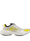 Balenciaga Monday Leather Logo Sneakers In Gray