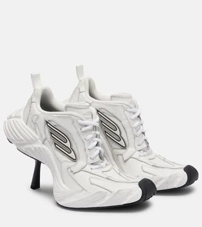 Balenciaga Monday Leather Sneaker Pumps In White