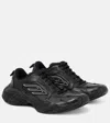 Balenciaga Monday Leather And Fabric Low-top Sneakers In Black