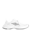Balenciaga White Cowskin And Polyester Monday Shoe Sneakers In White/black/gray