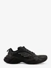 Balenciaga Monday Black Low Top Sneakers With Logo Detail And Embossed Size On The Rear In Leather And Fabric M In Multi