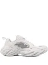 Balenciaga Monday Rubber-trimmed Leather Sneakers In White