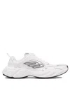 Balenciaga Monday White Low Top Sneakers With Logo Detail And Embossed Size On The Rear In Leather And Fabric M In White