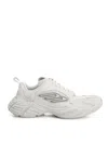 Balenciaga Monday White Low Top Sneakers With Logo Detail And Embossed Size On The Rear In Leather And Fabric M In Gray