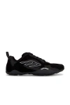 Balenciaga Black Canvas And Corduroy Monday Ultra Sneakers In Black