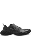 Balenciaga Monday Leather And Fabric Low-top Sneakers In Black