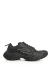 Balenciaga Monday Leather And Fabric Low-top Sneakers In Black