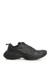 Balenciaga Men 'monday' Black Low Top Sneakers With Logo Detail And Embossed Size On The Rear In Lea In Black