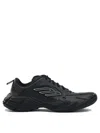 Balenciaga Men 'monday' Black Low Top Sneakers With Logo Detail And Embossed Size On The Rear In Lea In Black