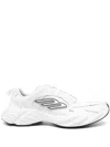 Balenciaga Monday White Low Top Sneakers With Logo Detail And Embossed Size On The Rear In Leather And Fabric M In White