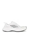 Balenciaga White Cowskin And Polyester Monday Shoe Sneakers In White  Black  & Grey