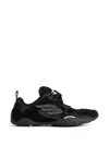 Balenciaga Black Canvas And Corduroy Monday Ultra Sneakers In Black