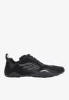 Balenciaga Black Canvas And Corduroy Monday Ultra Sneakers In Black