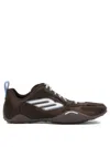 Balenciaga Women Brown Canvas And Corduroy Monday Ultra Sneakers In Brown