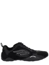 Balenciaga Black Canvas And Corduroy Monday Ultra Sneakers In Black