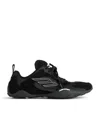 Balenciaga Black Canvas And Corduroy Monday Ultra Sneakers In Black