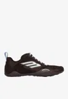 Balenciaga Women Brown Canvas And Corduroy Monday Ultra Sneakers In Black