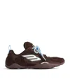 Balenciaga Women Brown Canvas And Corduroy Monday Ultra Sneakers In Brown