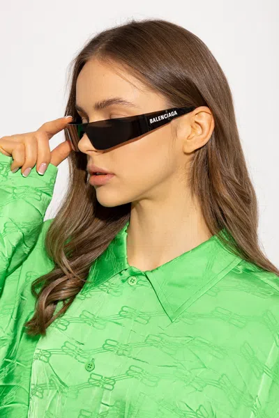 Balenciaga ‘mono Rectangle' Sunglasses In Black
