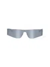Balenciaga Mono Rectangle Sunglasses In Silver