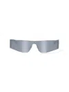 Balenciaga Mono Rectangle Sunglasses In Silver