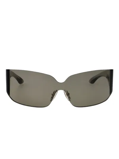 Balenciaga Mono Shield-frame Sunglasses In Gray