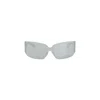 Balenciaga Mono Square Silver Acetate Sunglasses
