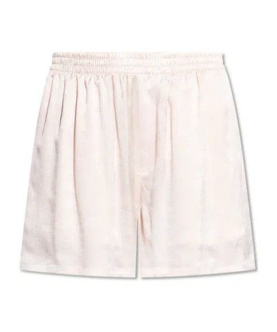 Balenciaga Shorts With Monogram In Pink