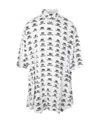 Balenciaga Monogram-pattern Print Shirt In White