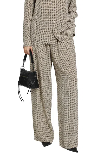 Balenciaga Monogram Pyjama Pants In Beige