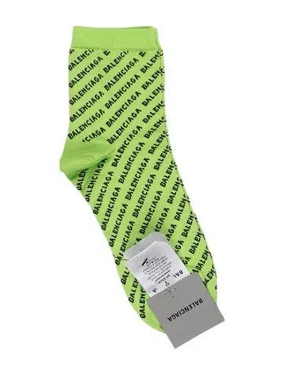 Pre-owned Balenciaga Monogram Socks W/ Tags In Green