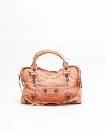 Balenciaga Motocross Giant City Bag In Pink