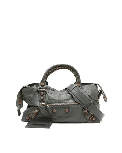 Balenciaga Motocross Giant City Bag In Black