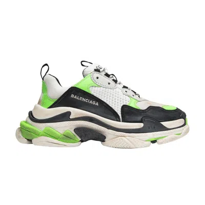 Pre-owned Balenciaga Mr. Porter X  Wmns Triple S Trainer 'neon Green' 2018 | White | Women's Size 42.5