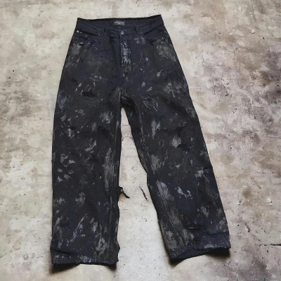 Pre-owned Balenciaga Mud Denim Destroyed Soft In Black