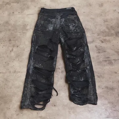 Pre-owned Balenciaga Mud Denim Destroyed Soft In Black