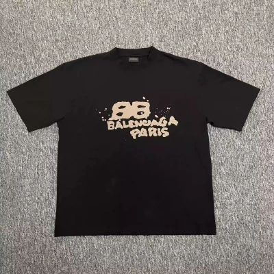 Pre-owned Balenciaga Mud Dye T-shirt In Black