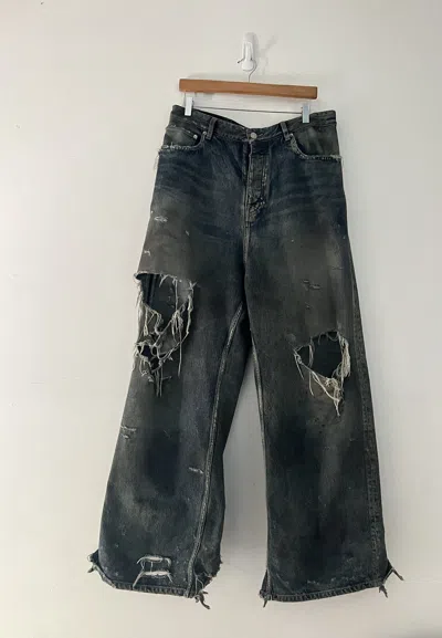 Pre-owned Balenciaga Mud Skater Jeans In Black