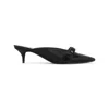 Balenciaga Black Slip On Mules In Black
