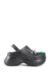 Balenciaga Platform Sandals Embellished Ventilation Holes In Gray