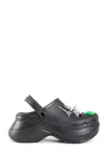 Balenciaga Black Crocs Jibbitz Clogs In Multi